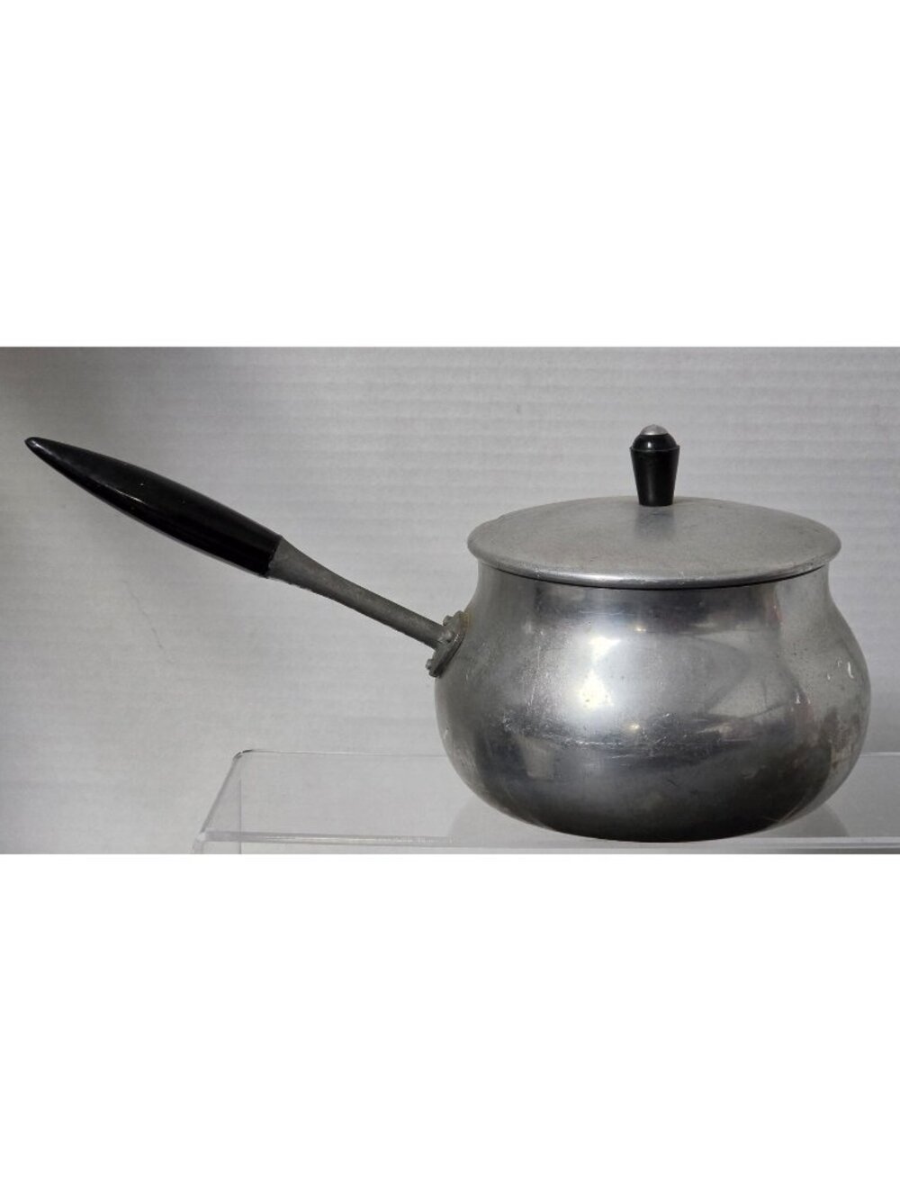 Vintage Puralum Italy Aluminum Saucepan Pot Lid Bakelite Handle MCM 5"